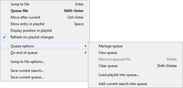 Jump to File window menu